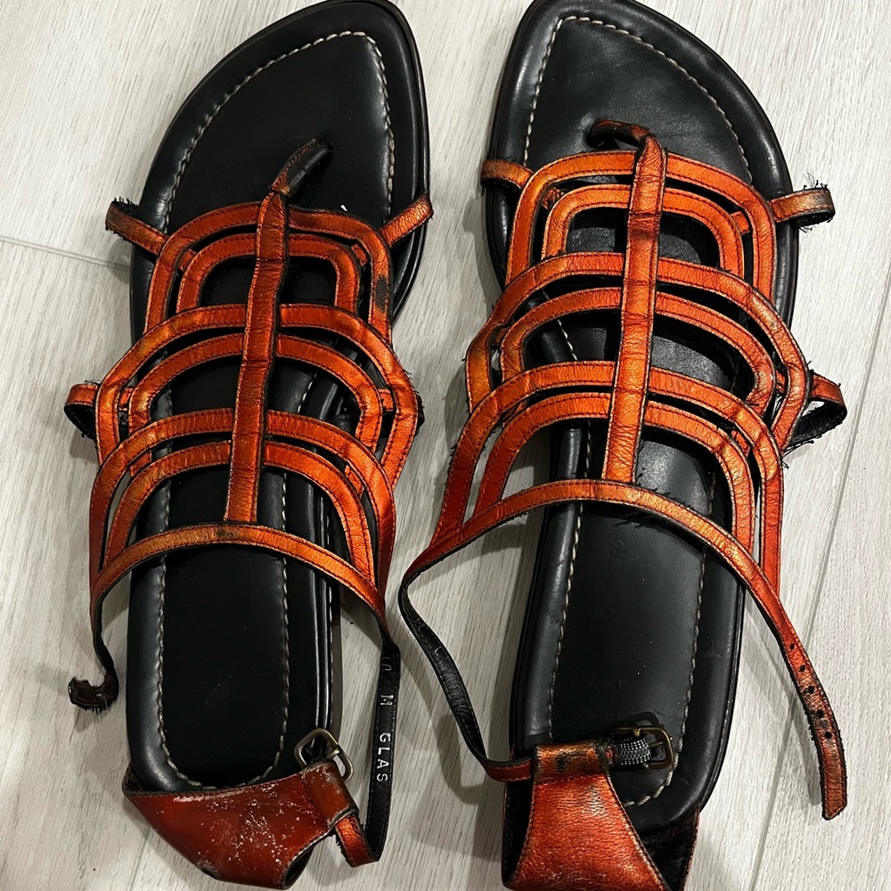 Stylish Orange Gladiator Sandals